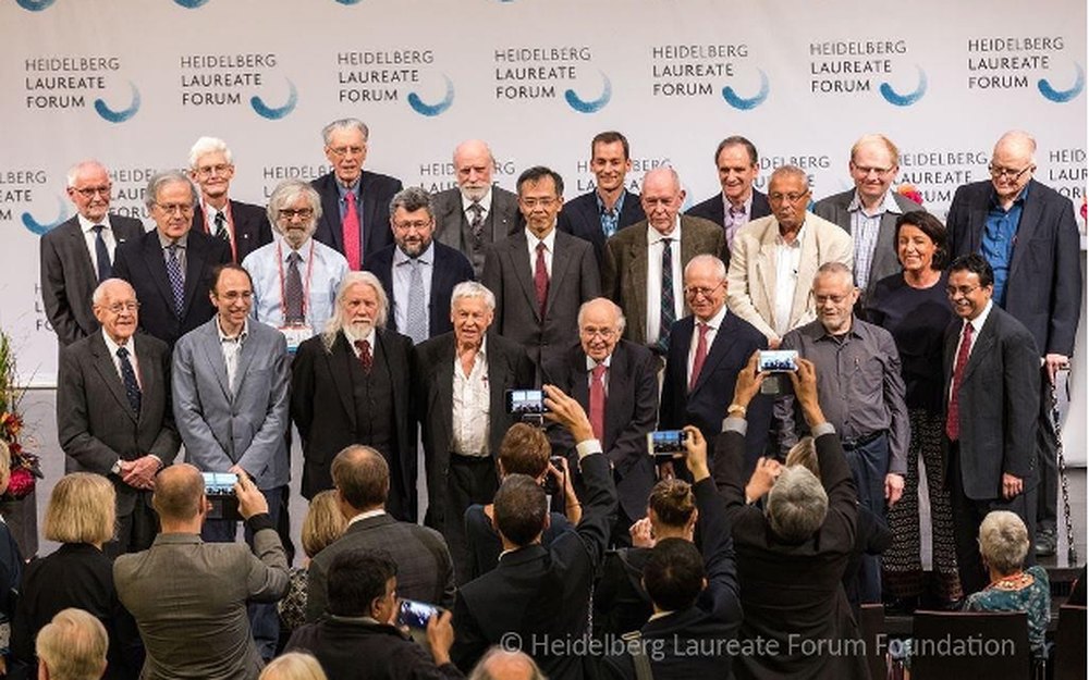 Laureates and young researchers at the Heidelberg Laureate Forum