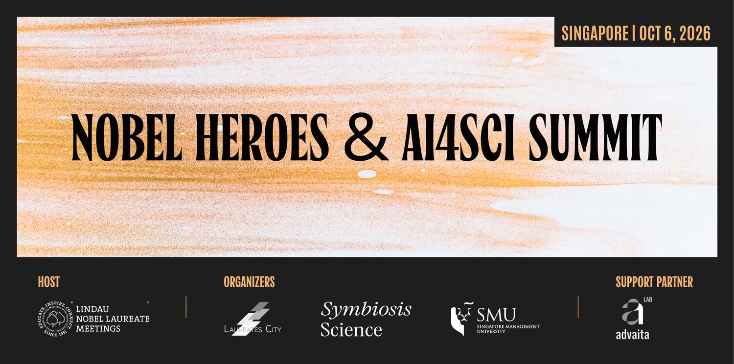 Nobel Heroes & AI4SCI Summit — Day Two key visual, Singapore, October 6, 2026